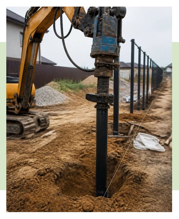Монтаж винтовых свай под ворота в Можге по цене от 6583 р. | ЗаборЭксеперт-Мжг